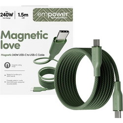 PanzerGlass Empower By Magnetic USB-C to USB-C 240W 1.5m Green EM59672