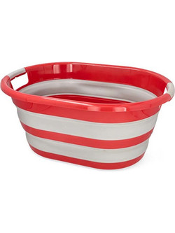 Καλάθι Απλύτων Dirt Devil Πτυσσόμενο 27lt 60x45x30 cm Κόκκινο/Γκρι 871125249627