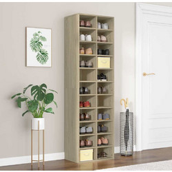 vidaXL Παπουτσοθήκη Ξύλινη Sonoma Μ54xΠ34xΥ183cm 800372