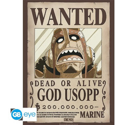 Αφίσα Πόρτας One Piece - God Usopp Wanted Poster (52x38cm)