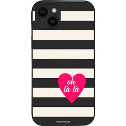 Sonique Stripe Stories Series Θήκη με Σχέδιο «Oh La La - Μαύρο» (iPhone 14 Plus)
