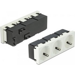 DELOCK τριπλό module πρίζας ρεύματος Easy 45 81323, 45 45x45mm, 5τμχ