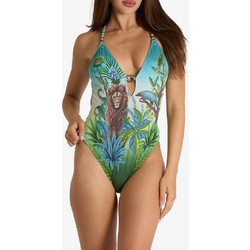 Pin Up Lion Queen Ολόσωμο Μαγιό Μπλε