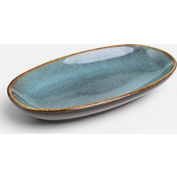 Κεραμικό Πιατελάκι για Finger Food Μπλε 14.5x8.5cm