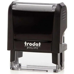 Trodat printy σφραγίδα μαύρη 4912 με μπλε μελάνι, 47x18χιλ. Δυνατότητα εκτύπωσης