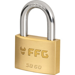 FFG Λουκέτο SB60 Ορειχάλκινο Με 3 Κλειδιά (Χρυσό) 11125
