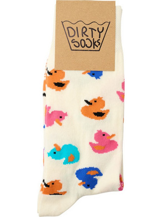 Dirty Socks Ducks Ανδρικές Κάλτσες Λευκές