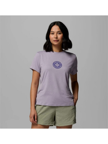 Columbia Parsons Point T-Shirt Lavender Pearl Heather - Γυναικείο Μπλουζάκι με Τύπωμα - 2154951-551