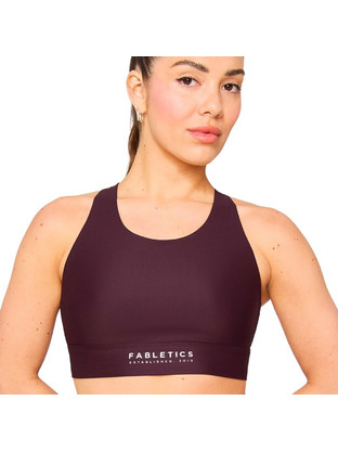 FABLETICS NO-BOUNCE HIGH IMPACT SPORTS BRA FT5054-BA2149174-13528-OXBLOOD/C.WH. Μπορντό