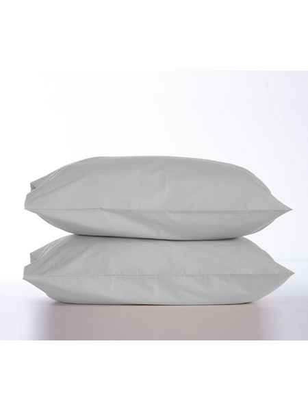 Σετ Μαξιλαροθήκες 2τμχ 52x72 nef-nef basic 1212-silver grey 100% Βαμβάκι Πενιέ 144tc