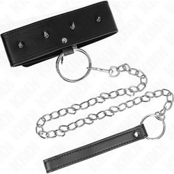 Kink Necklace 65cm with Leash Silver Studs Model 2