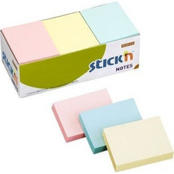 Stick'N Χαρτιά Αυτοκόλλητα 38x51mm 100 Φύλλα Παστέλ (550.21004)