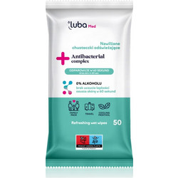 Luba Med Antibacterial Complex υγρά μαντηλάκια χωρίς αλκοόλ 50 τμχ