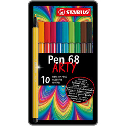 Stabilo Pen 68 Μαρκαδόροι Σχεδίου 1mm Σετ 10 χρώματα 6810/6