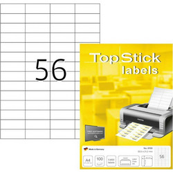 Topstick 5600 Αυτοκόλλητες Ετικέτες Α4 Ορθογώνιες 52.5x21.2mm (8700)