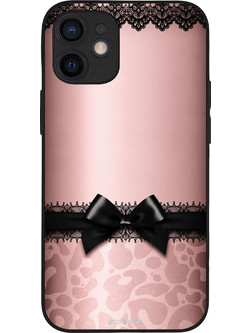 Sonique DIVA Series Λεοπάρ Φιόγκος - Ροζ Θήκη (iPhone 12 mini)
