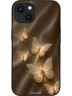 Sonique Diva Series Back Cover Gold Butterflies (iPhone 13)
