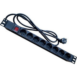 Πολύπριζο 8 Θέσεων 1U Power On PDU-8 με Διακόπτη