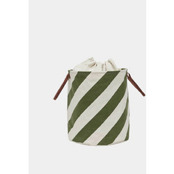 Καλάθι αποθήκευσης OYOY Living Design Sakki Olive Polyester/Cotton L52 x W52 x H54