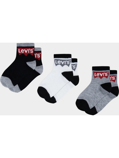 Levis Κάλτσες Core 3Pk Batwing Mid Cut WL0078-023 Μαύρο Unisex