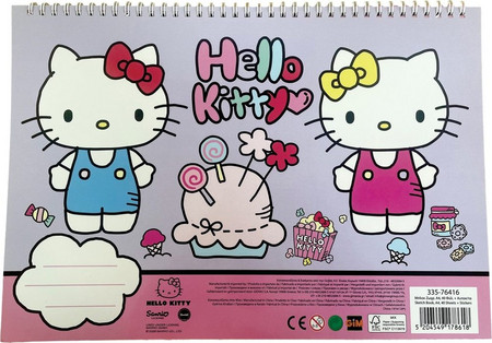 ΜΠΛΟΚ ΖΩΓΡΑΦΙΚΗΣ - HELLO KITTY 40 ΦΥΛΛΑ A4 & STICKERS (335-76416)