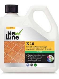 NEW LINE K16 Ισχυρό Όξινο Καθαριστικό Πλακιδίων και Αρμών 1L