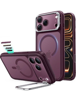ESR Classic Hybrid Kickstand MagSafe Θήκη iPhone 18 Pro / 17 Pro Frosted Deep Burgundy