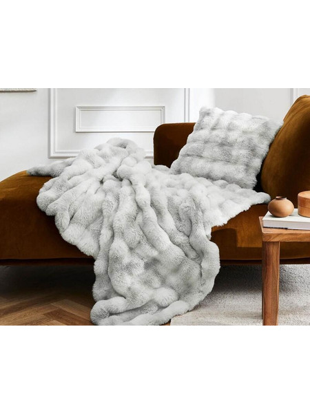 Douceur d'interieur Κουβέρτα Mounty με εσωτερική επένδυση fleece και διαστάσεις 180x220cm - Grey