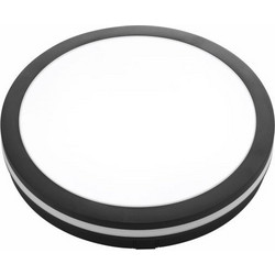 4030 ΠΛΑΦΟΝΙΕΡΑ ΟΡΟΦΗΣ LED 50W CCT ΜΑΥΡΗ ΣΤΡΟΓΓΥΛΗ ΣΤΕΓΑΝΗ SPOTLIGHT