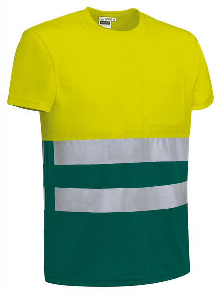 T-Shirt Υψηλής Ορατότητας DEMOLITION Valento Fluo Yellow-Green Bottle