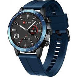 Curren 6001-2 SmartWatch με Κλήσεις Bluetooth και Παλμογράφο Μπλε