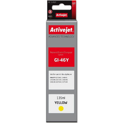 Activejet Ink Cartridge For Canon printers, Replacement For Canon GI-46Y Supreme 135 ml Yellow - (AC-G46Y)