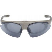Wosport Tan shooting glasses - 3 interchangeable visors, strap