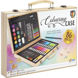 Moxy Ξύλινη Βαλίτσα 33x23x5cm με 86 Χρώματα Χειροτεχνίας