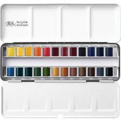 Winsor & Newton Professional Watercolor Black Box Σετ Νερομπογιές 24 Half Pans Y0190553