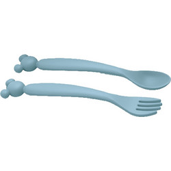 Stor: Mickey Mouse - Toddler 2 Pcs PP Shaped Cutlery Set (13315)