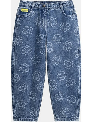 Παιδικό Παντελόνι Τζιν για Κορίτσια Smiley Jeans ΜΠΛΕ