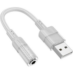 Μετατροπέας USB Male σε 3.5mm Jack Female Hoco LS37 Γκρι