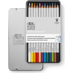 Winsor & Newton Studio Collection Μεταλλική Κασετίνα Ξυλομπογιές Ακουαρέλας Σετ 12τμχ