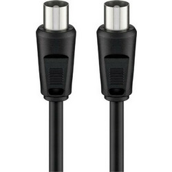 Goobay Goobay Καλώδιο Κεραίας Coax male - Coax male Μαύρο 1.5m 68146
