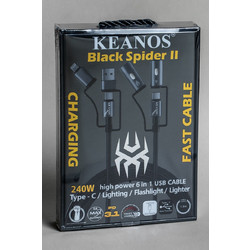 Καλώδιο Φόρτισης USB Συσκευών Black Spider II 240WATT 6 IN 1 High Tech