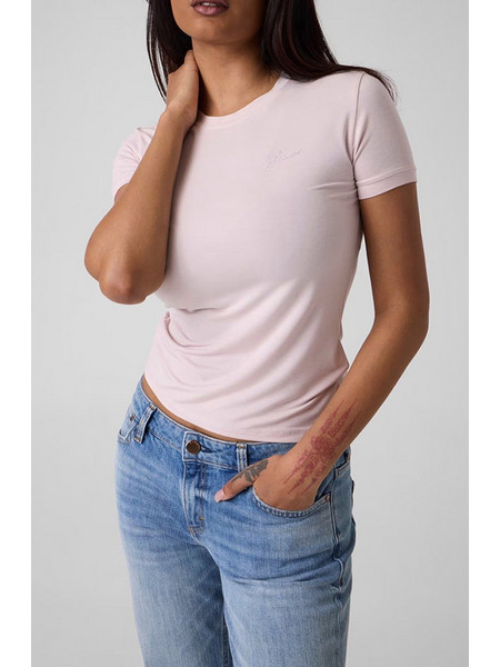 GUESS NEW SS CN MINI LOGO TEE ΜΠΛΟΥΖΑ ΓΥΝΑΙΚΕΙΟ W6YI12K3751-G493 LightPink
