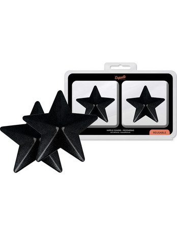 COQUETTE CHIC DESIRE NIPPLE COVERS - BLACK STARS