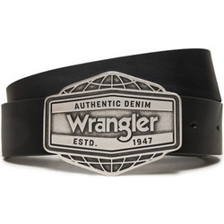Wrangler BIG BUCKLE Ανδρική Ζώνη Δερμάτινη Μαύρη