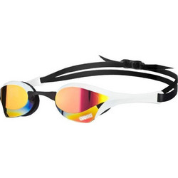 Arena Cobra Ultra Mirror Γυαλάκια Κολύμβησης Ενηλίκων Αντιθαμβωτικά Μαύρα Λευκά