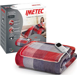 Imetec 16777 Adapto Velvet Ηλεκτρική Διπλή Κουβέρτα Πλενόμενη με Χρονοδιακόπτη Κόκκινη 150W 110x150cm