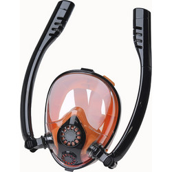 XDive Μάσκα Θαλάσσης Full Face Dual Μαύρη Πορτοκαλί 61052