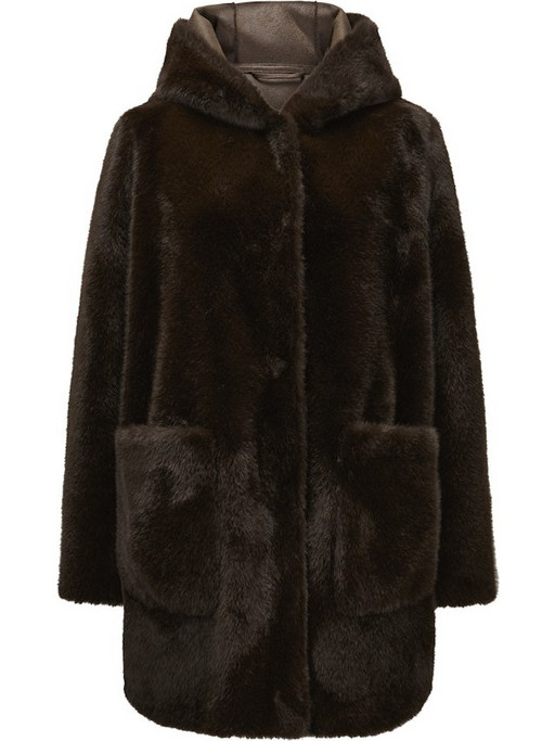 Παλτό Γυναικείο Milestone MSSerafina double-sided faux fur Coat Tabacco