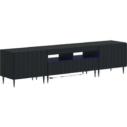 3 Τεμάχια LED Τηλεοπτική Ντουλάπα ZWOLLE Μαύρο 3416514