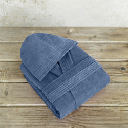Μπουρνούζι με Κουκούλα Zen Denim Blue Nima